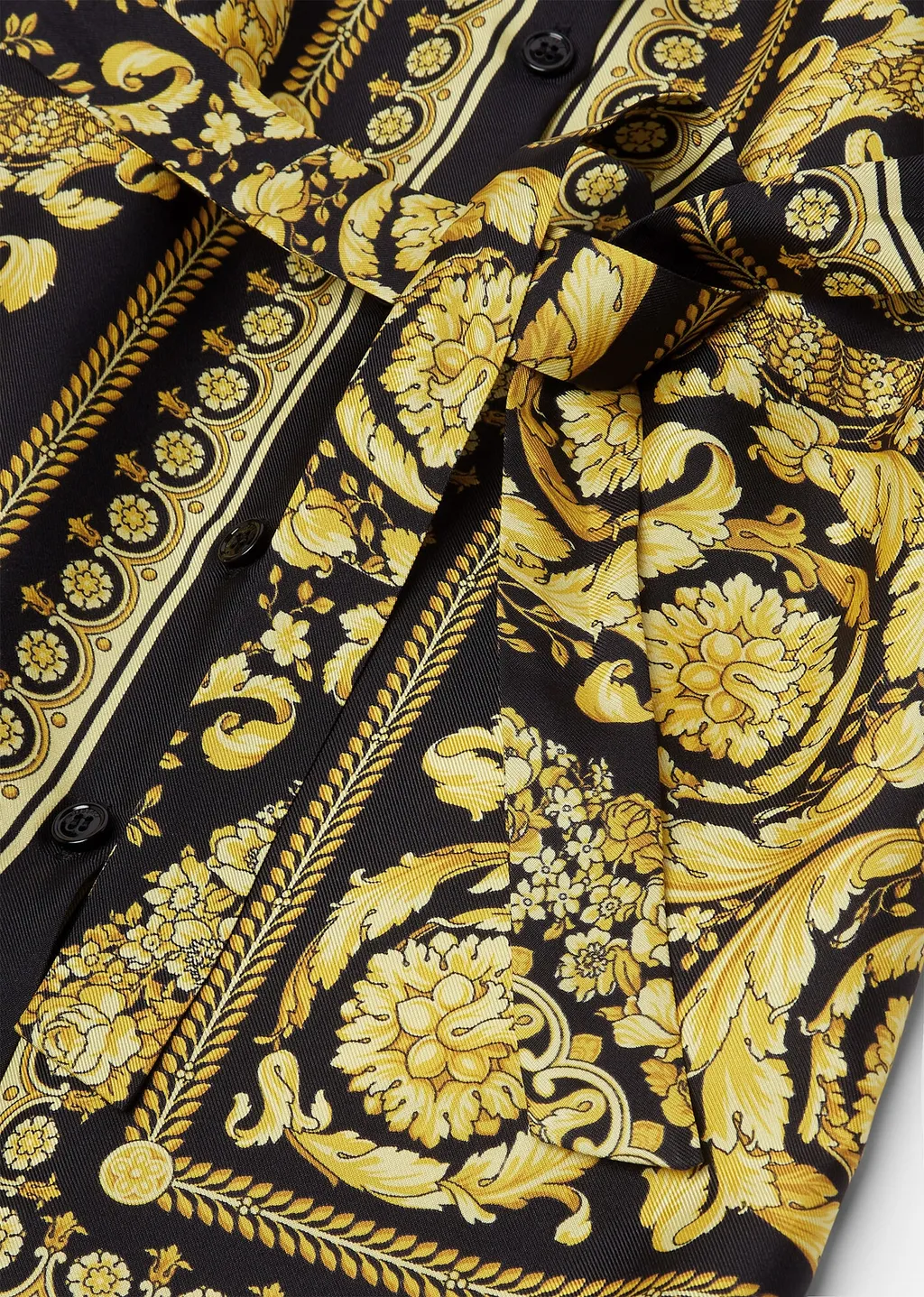Versace Kids Barocco Printed Long-Sleeved Shirt Dress