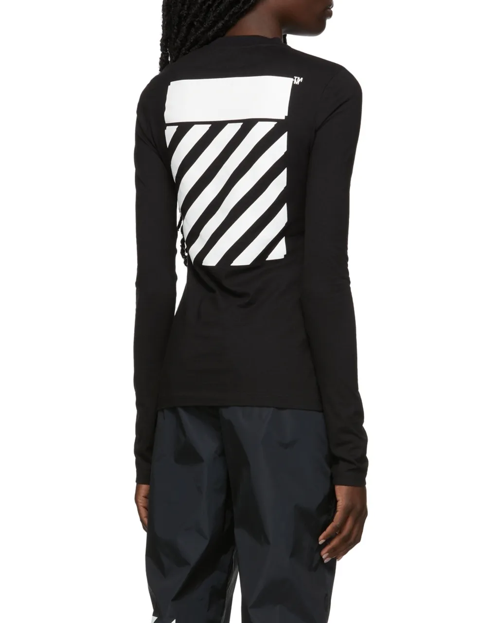 Diag-Stripe Long-Sleeved T-Shirt