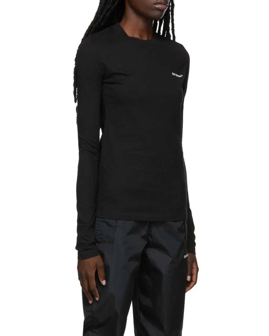 Diag-Stripe Long-Sleeved T-Shirt