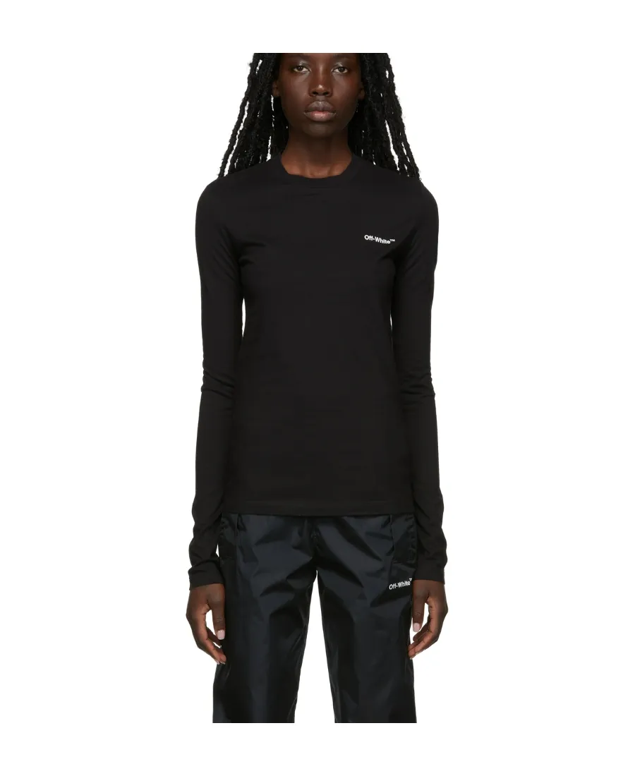 Diag-Stripe Long-Sleeved T-Shirt