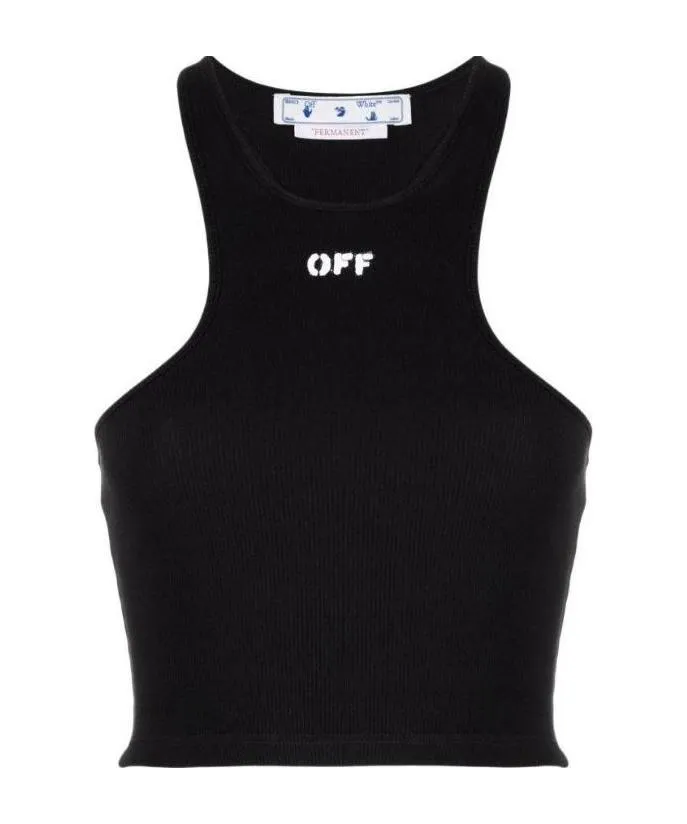 Off-Stamp Ribbed Crop Top