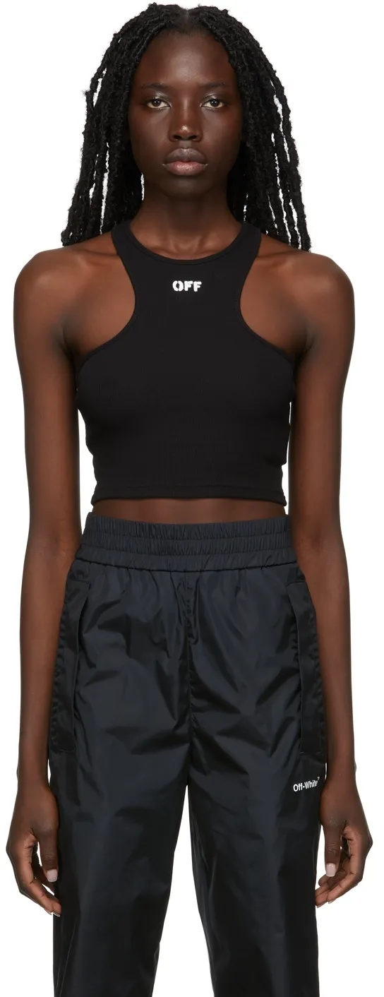 Off-Stamp Ribbed Crop Top