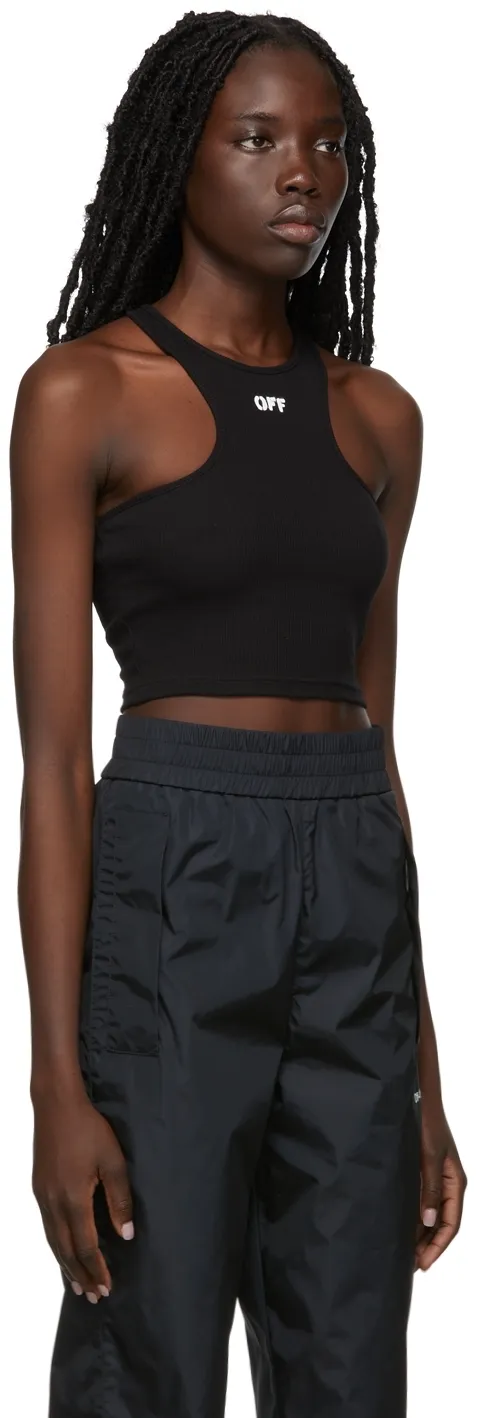 Off-Stamp Ribbed Crop Top