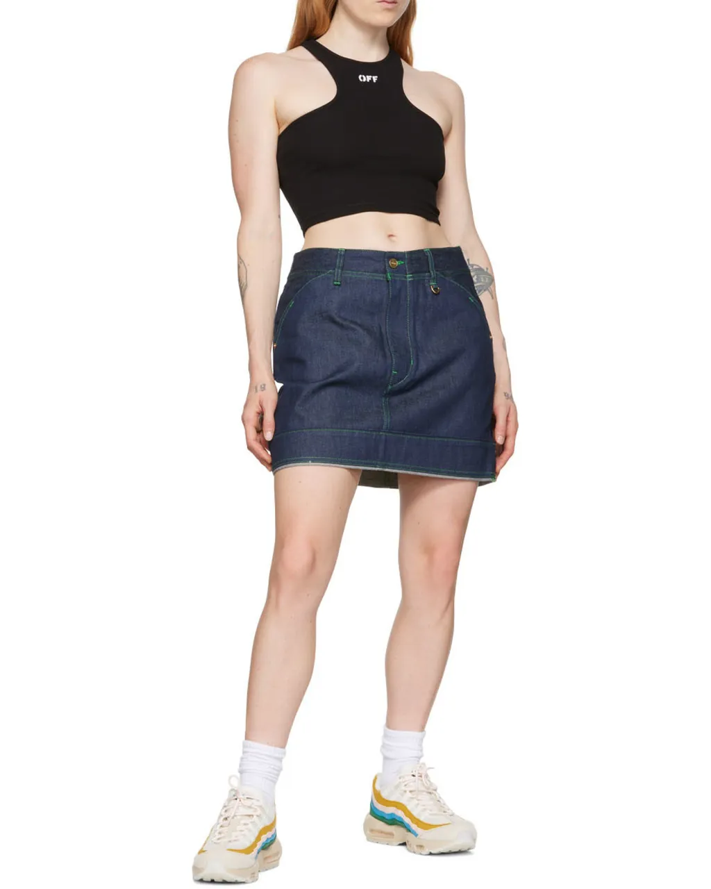 Off-Stamp Ribbed Crop Top
