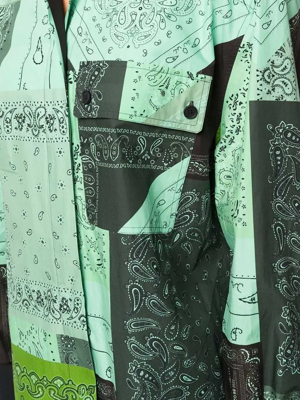 Kenzo Paisley Print Long-Sleeved Shirt Dress