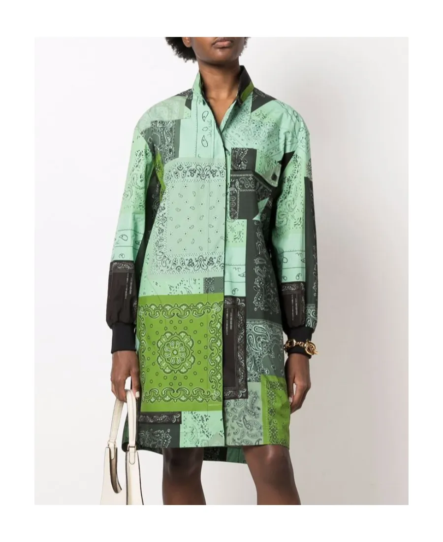 Kenzo Paisley Print Long-Sleeved Shirt Dress
