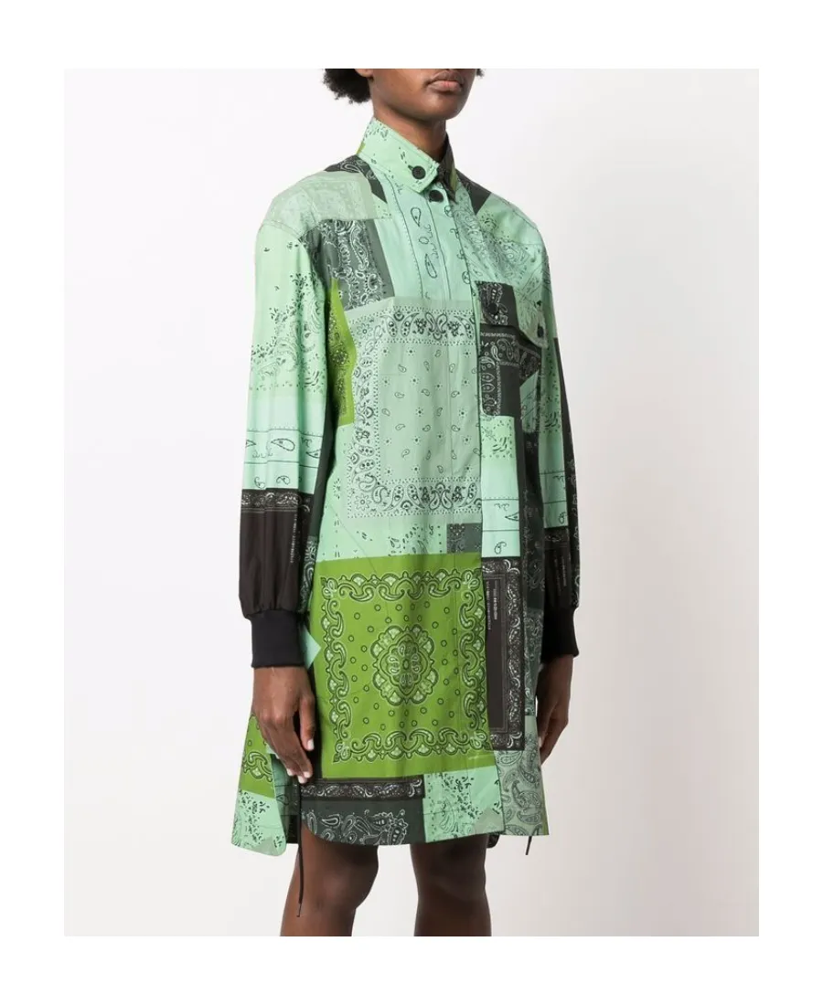 Kenzo Paisley Print Long-Sleeved Shirt Dress