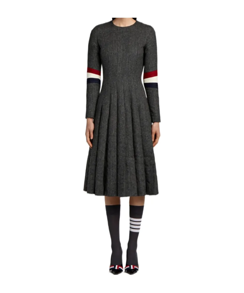 Wool Pleated Dress