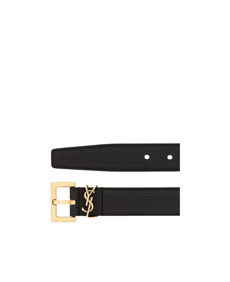 Saint Laurent Cassandre Logo Plaque Belt
