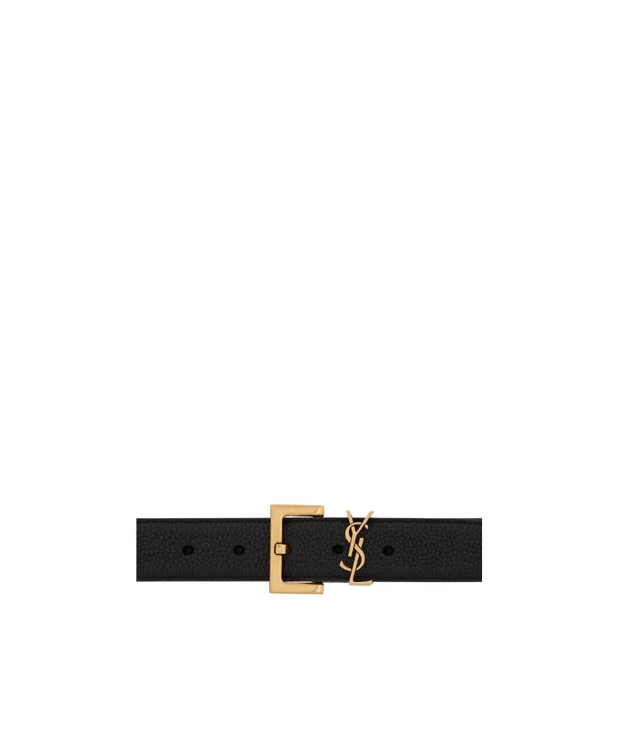 Saint Laurent Cassandre Logo Plaque Belt