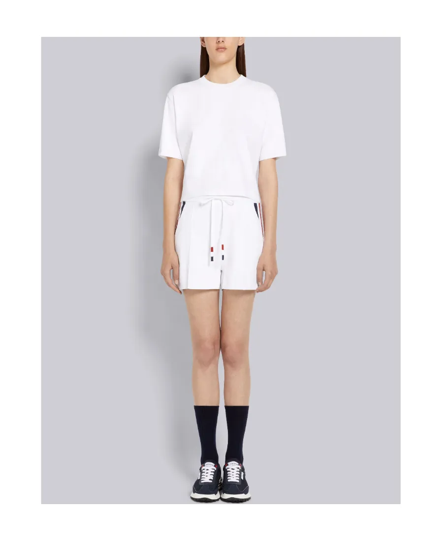 Thom Browne Rwb Intarsia-Knit Crewneck T-Shirt