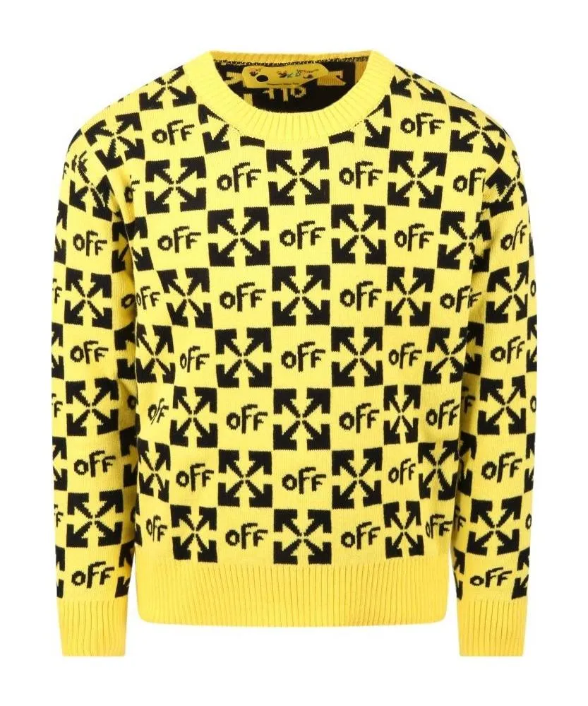 Monogram-Intarsia Cotton Jumper