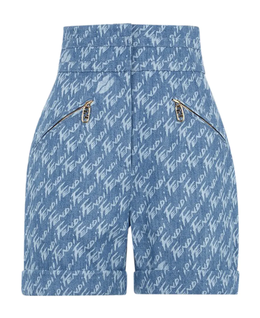 Light Blue Chambray Shorts