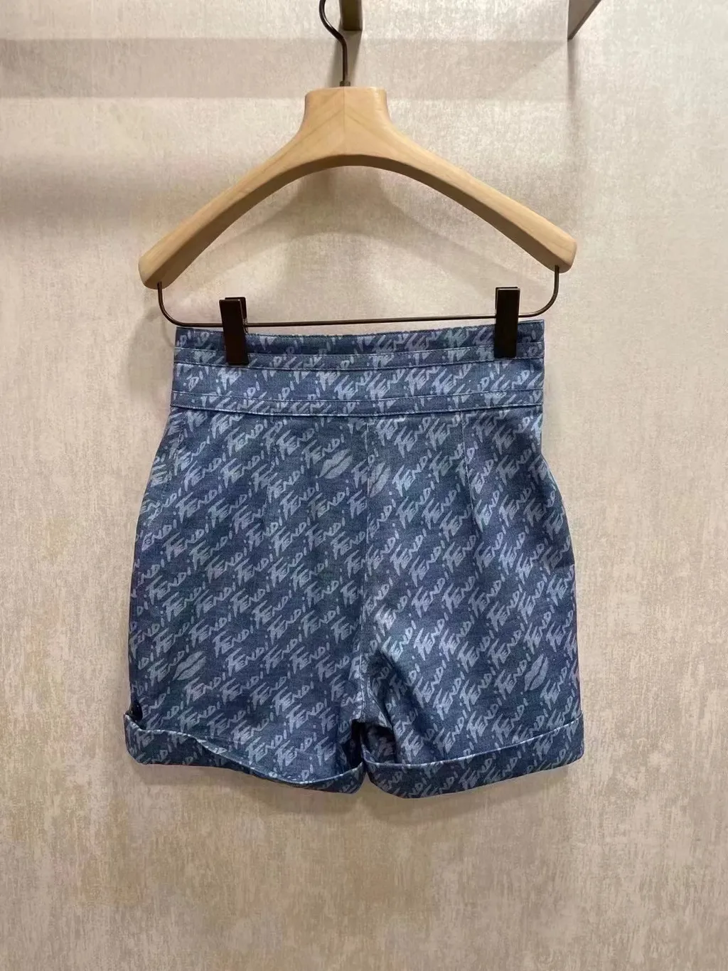Light Blue Chambray Shorts