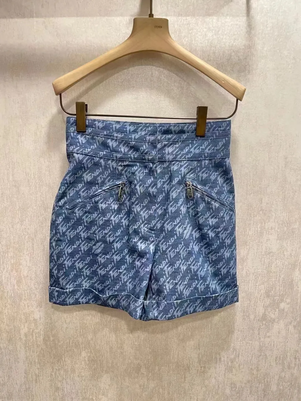 Light Blue Chambray Shorts
