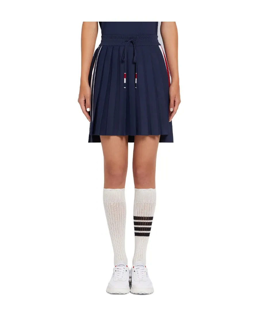 Thom Browne Rwb Pleated High Waist Mini Skirt