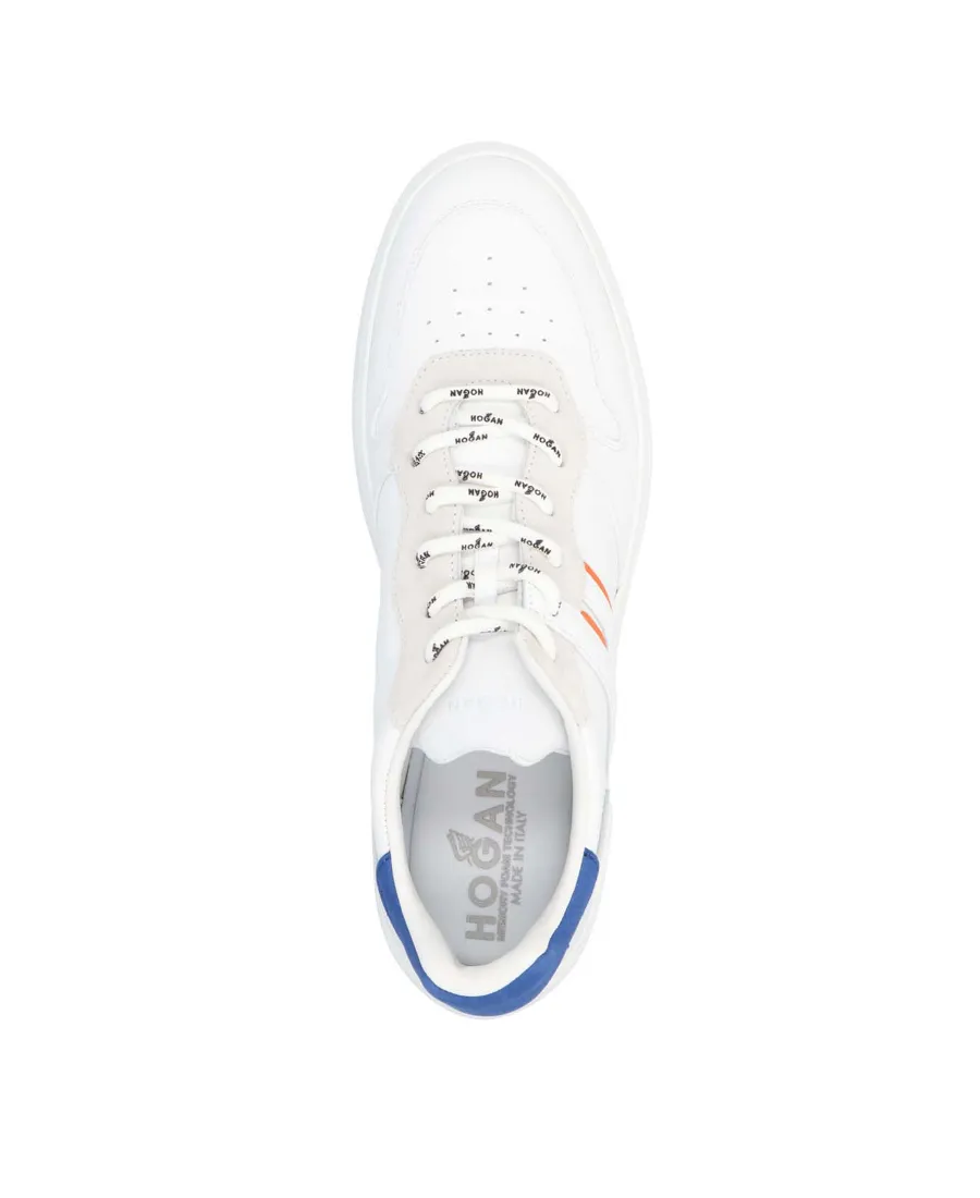 Hogan Round Toe Lace-Up Sneakers
