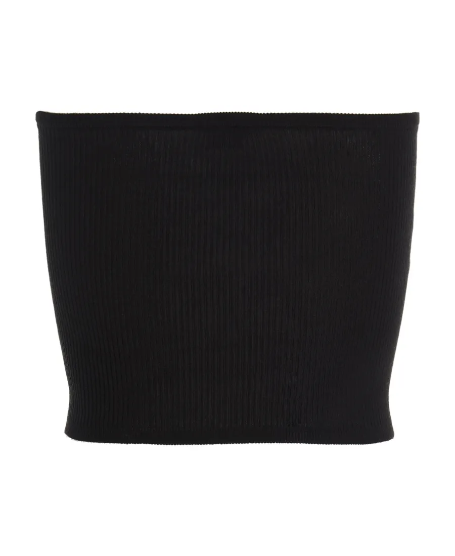 Saint Laurent Strapless Cropped Knitted Top