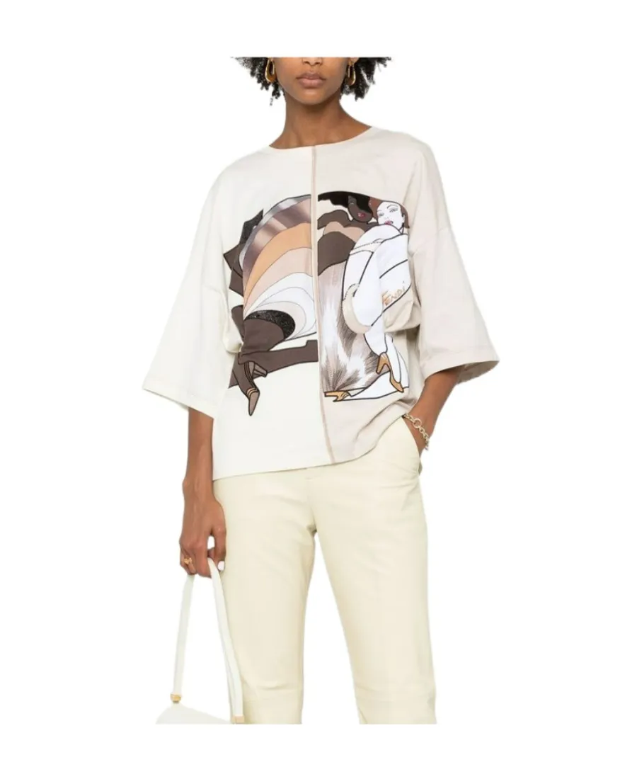 Logo Embroidered Round-Collar T-Shirt