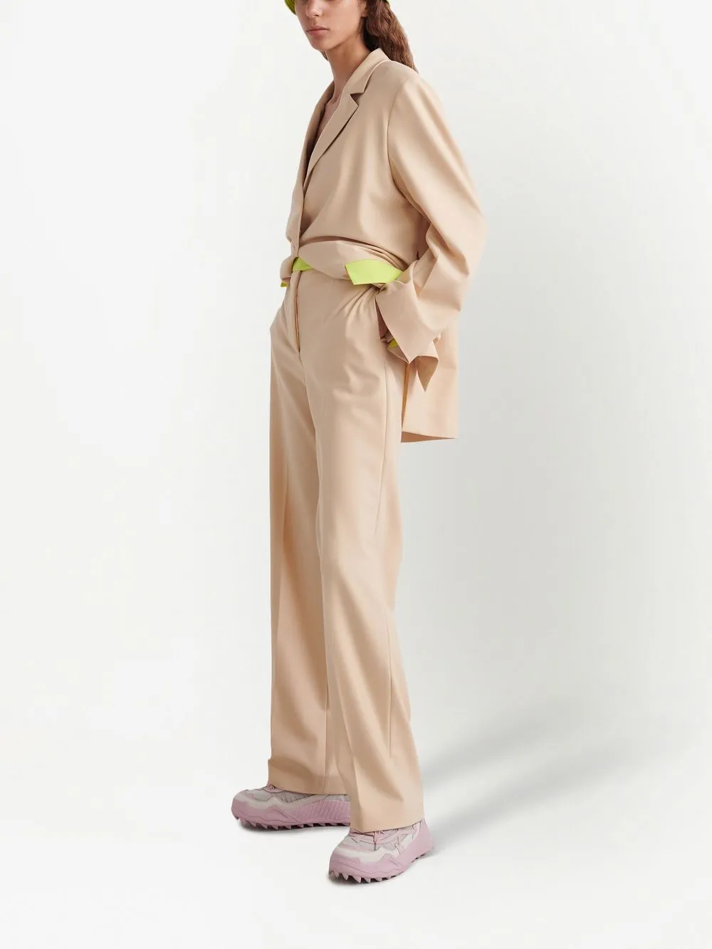 Off-White Straight Leg Tailored Trousers