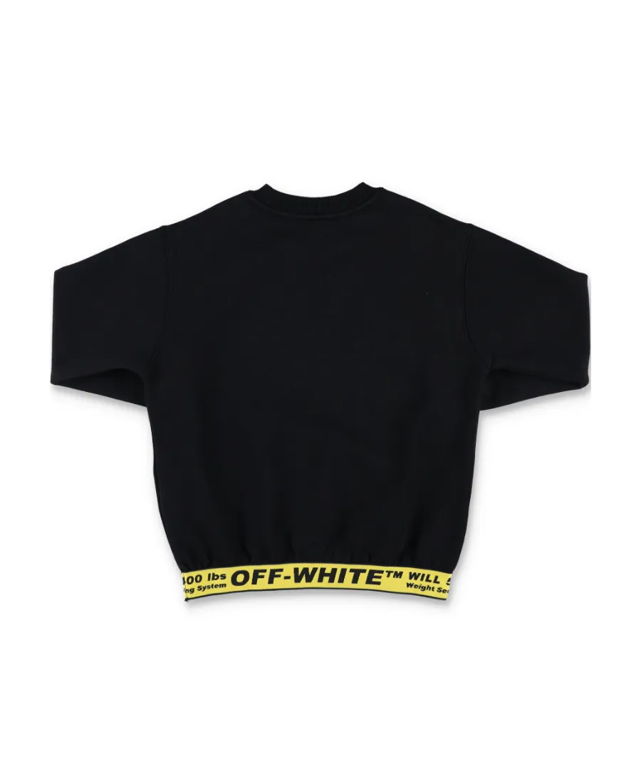 Off-White Kids Logo Detailed Long Sleeved Sweatshirt