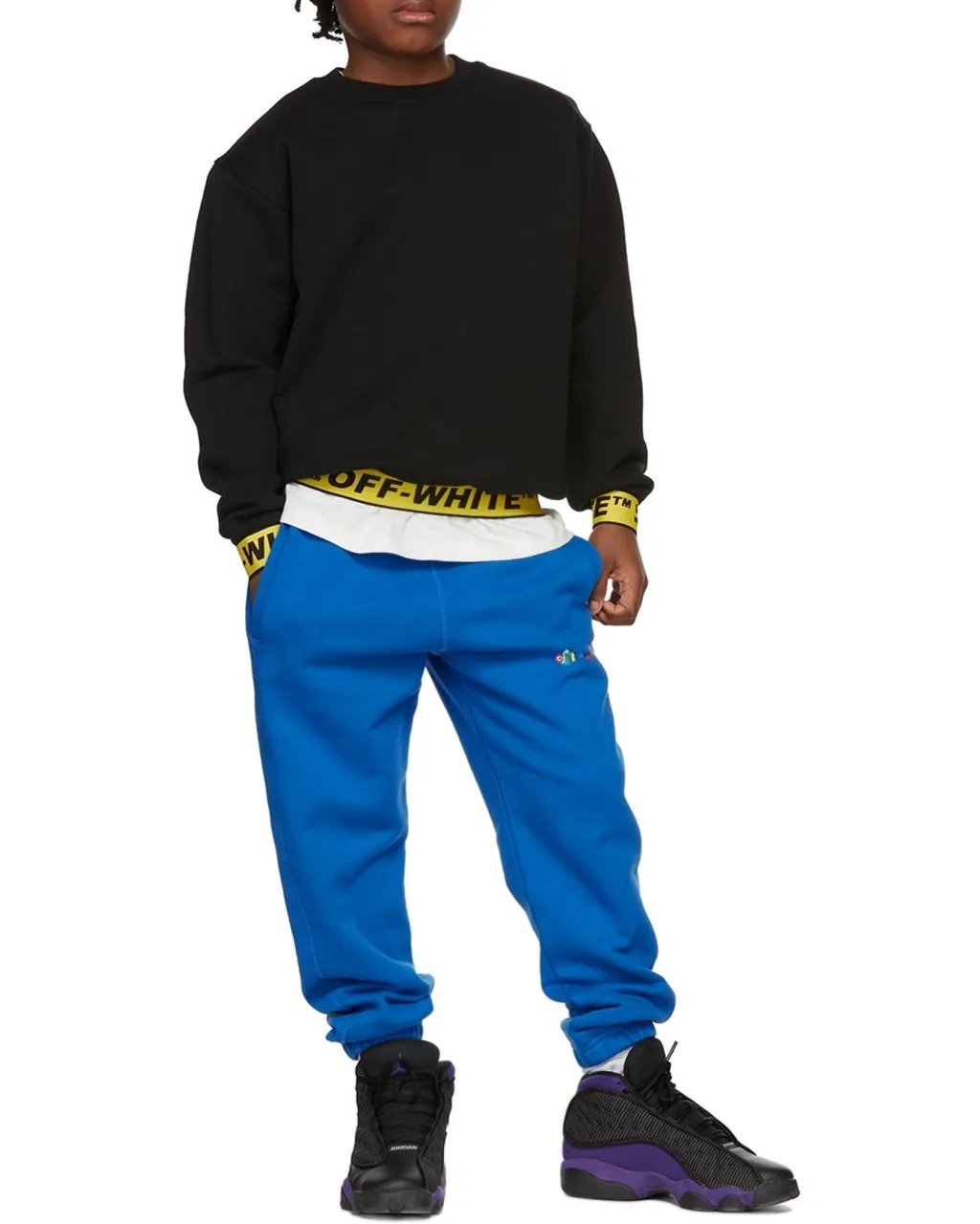 Off-White Kids Logo Detailed Long Sleeved Sweatshirt