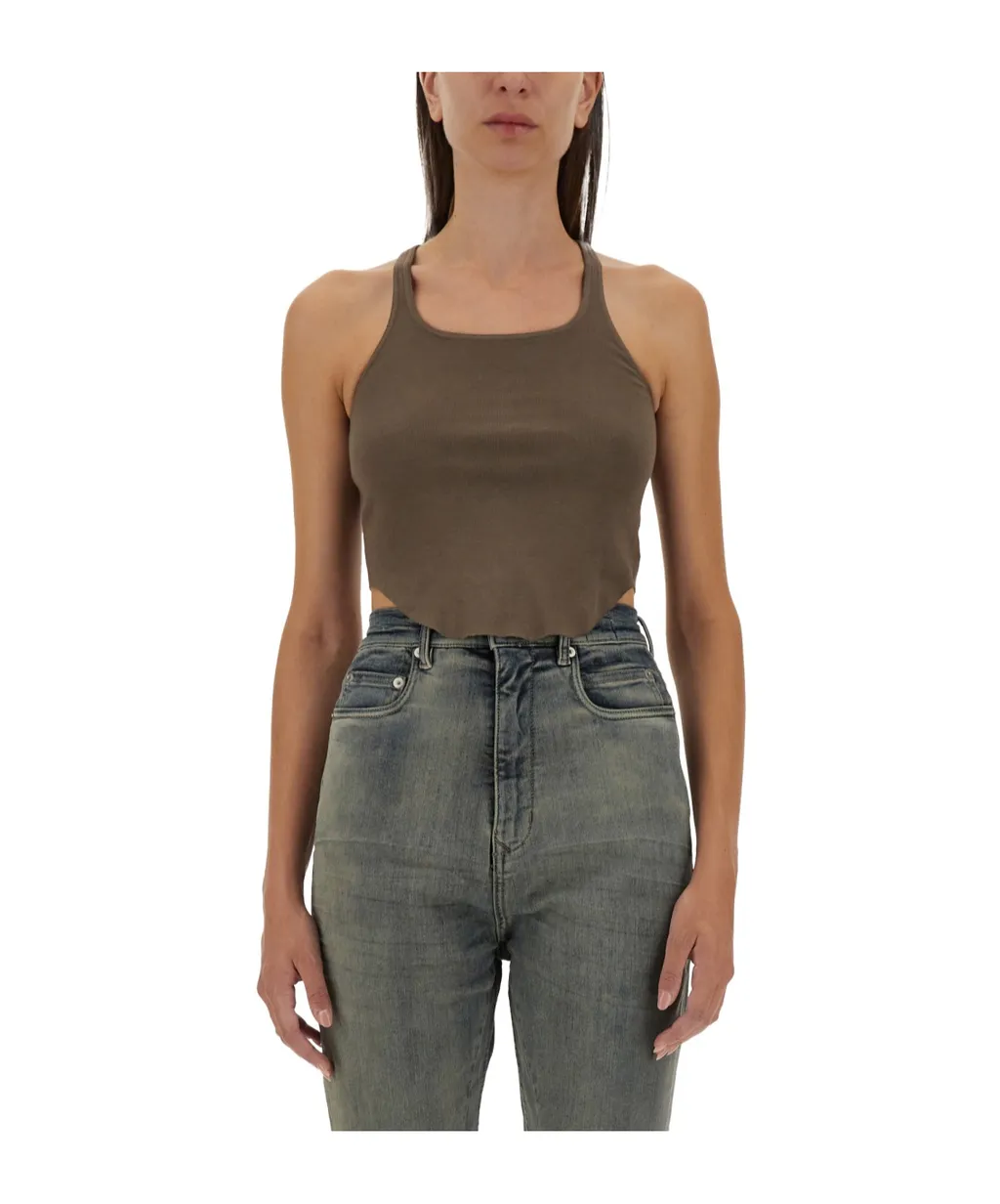 Rick Owens Drkshdw Basic Cropped Tank Top