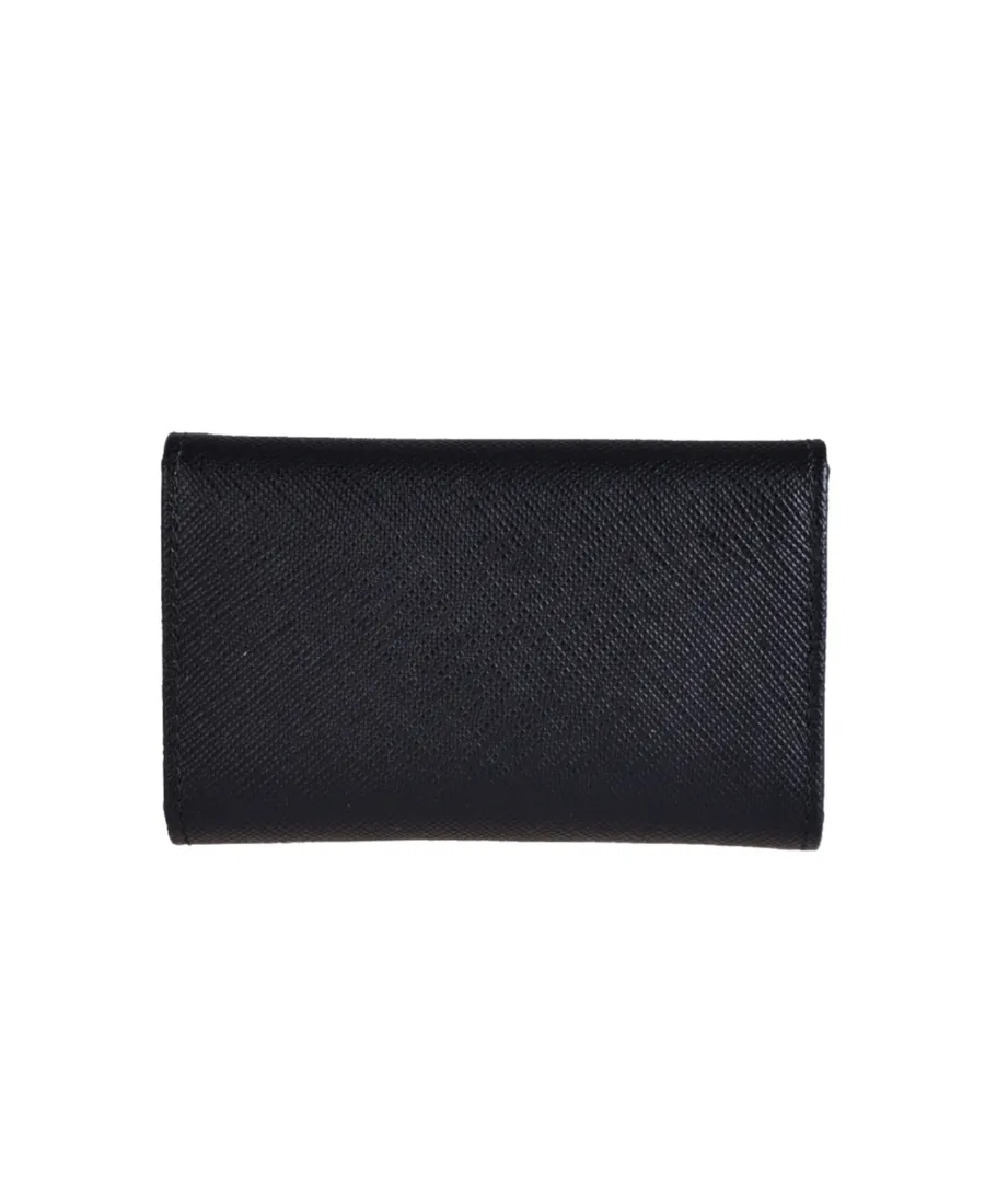 Prada Logo Plaque Tri-Fold Key Case