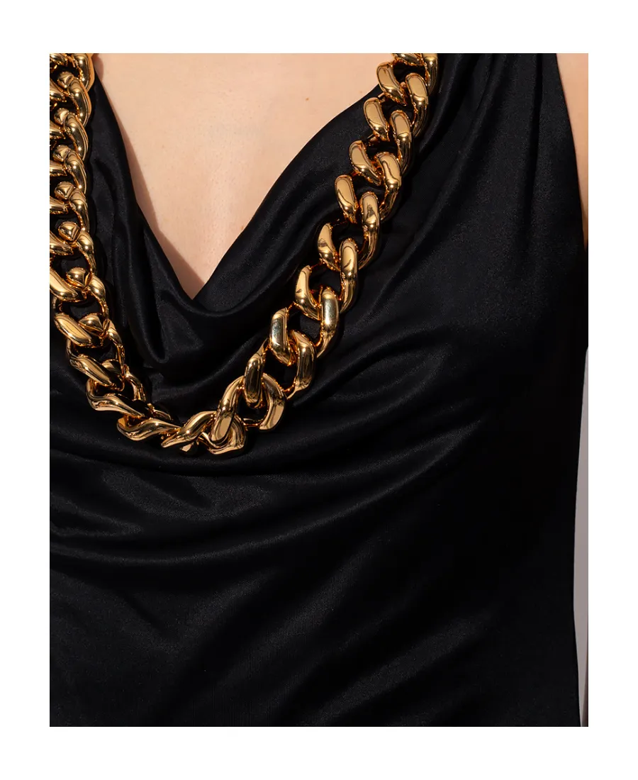 Versace Chain-Link Detailed Maxi Dress