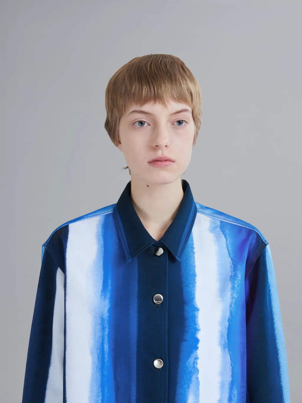 Marni Long Sleeved Striped Buttoned Shirt