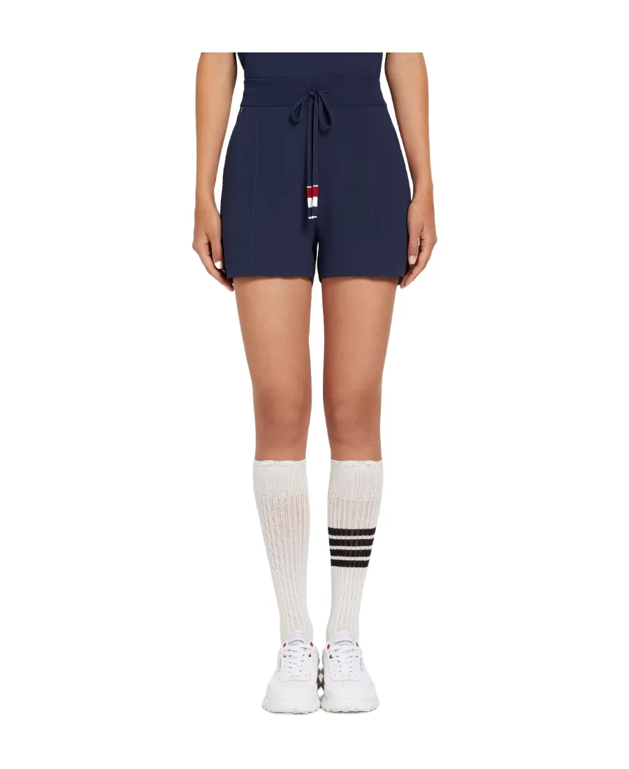 Thom Browne Rwb Stripe Detailed Drawstring Shorts