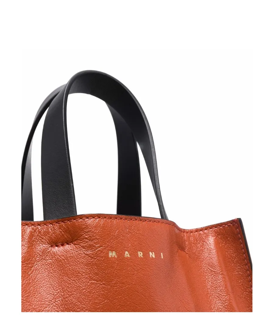Leather Colour-Block Tote Bag
