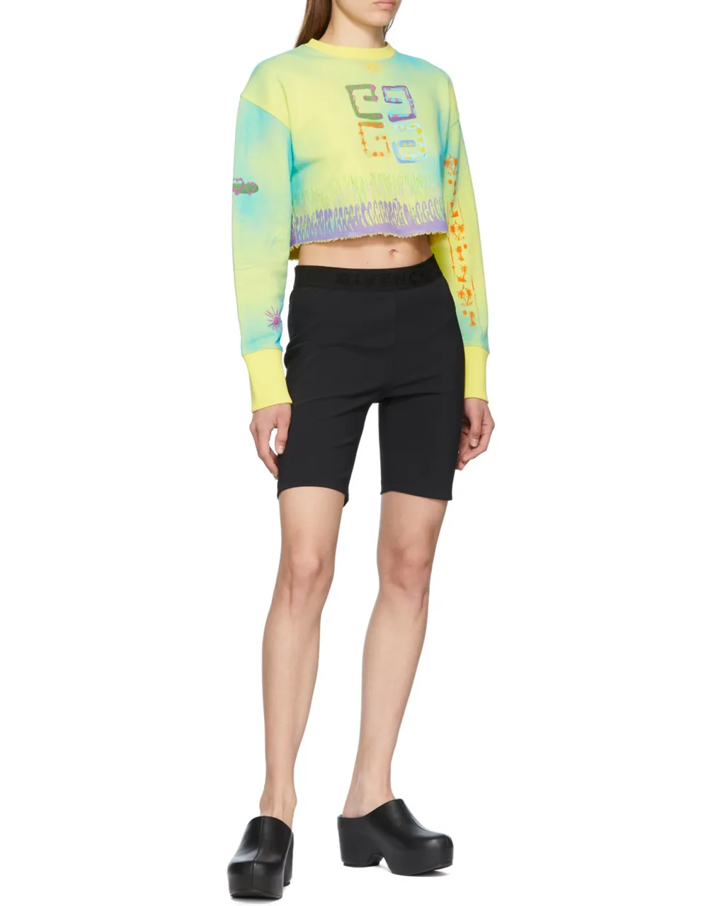 Cycling Shorts In Stretch Jersey With Givenchy 4G Belt