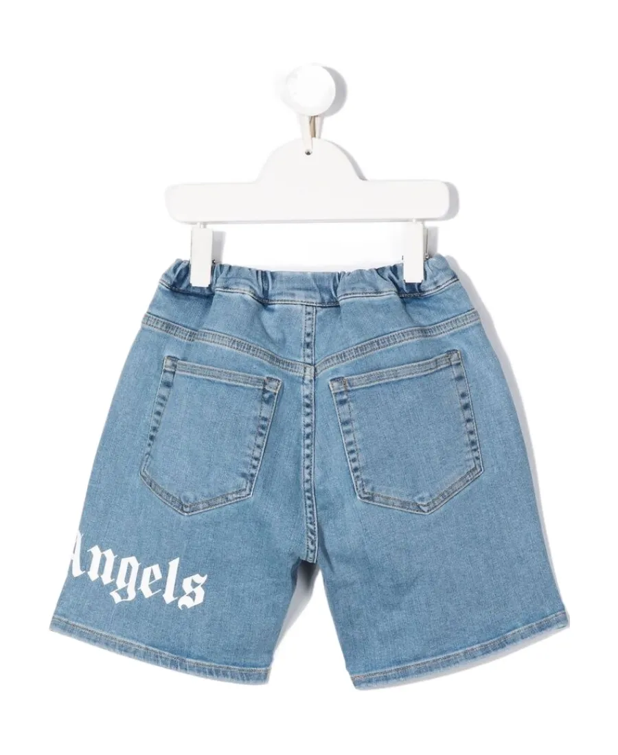 Logo Denim Shorts