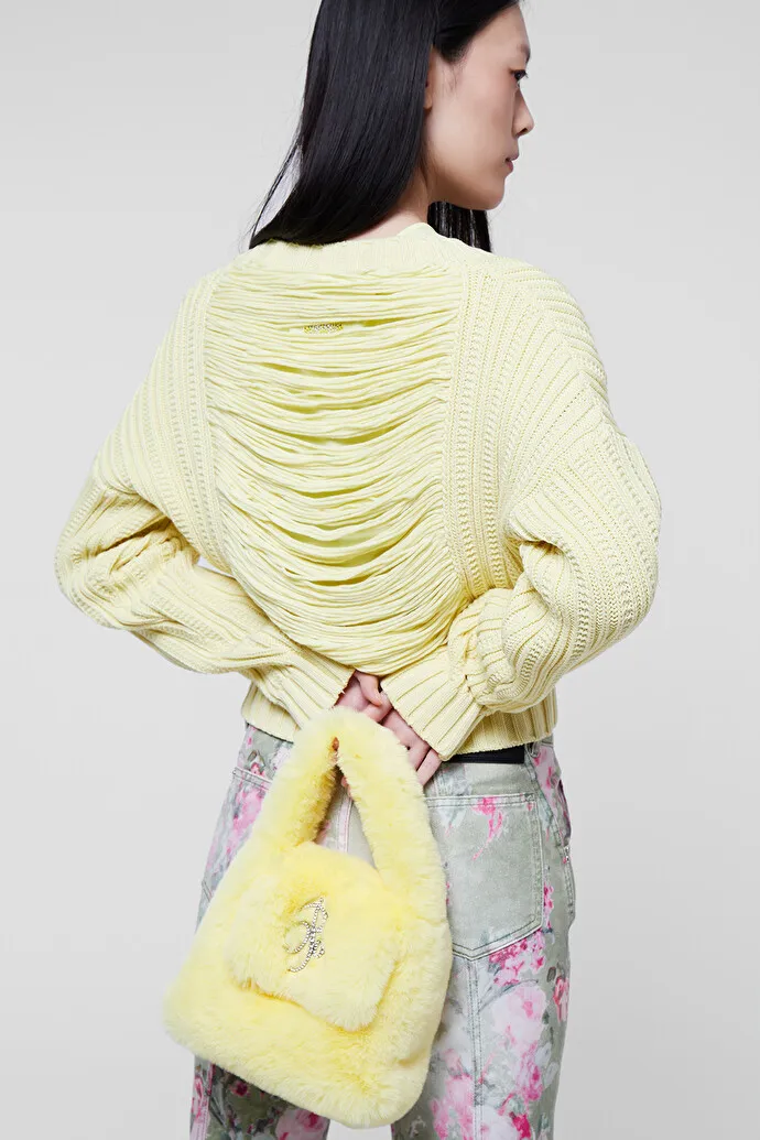 Long-Sleeved Knitted Cardigan