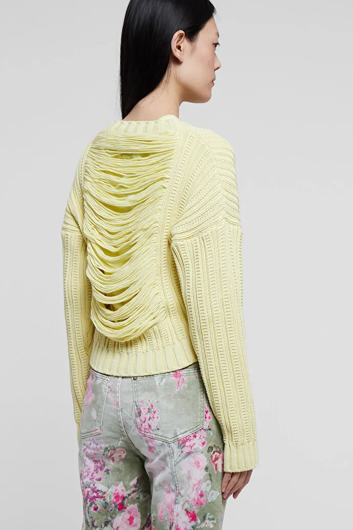 Long-Sleeved Knitted Cardigan