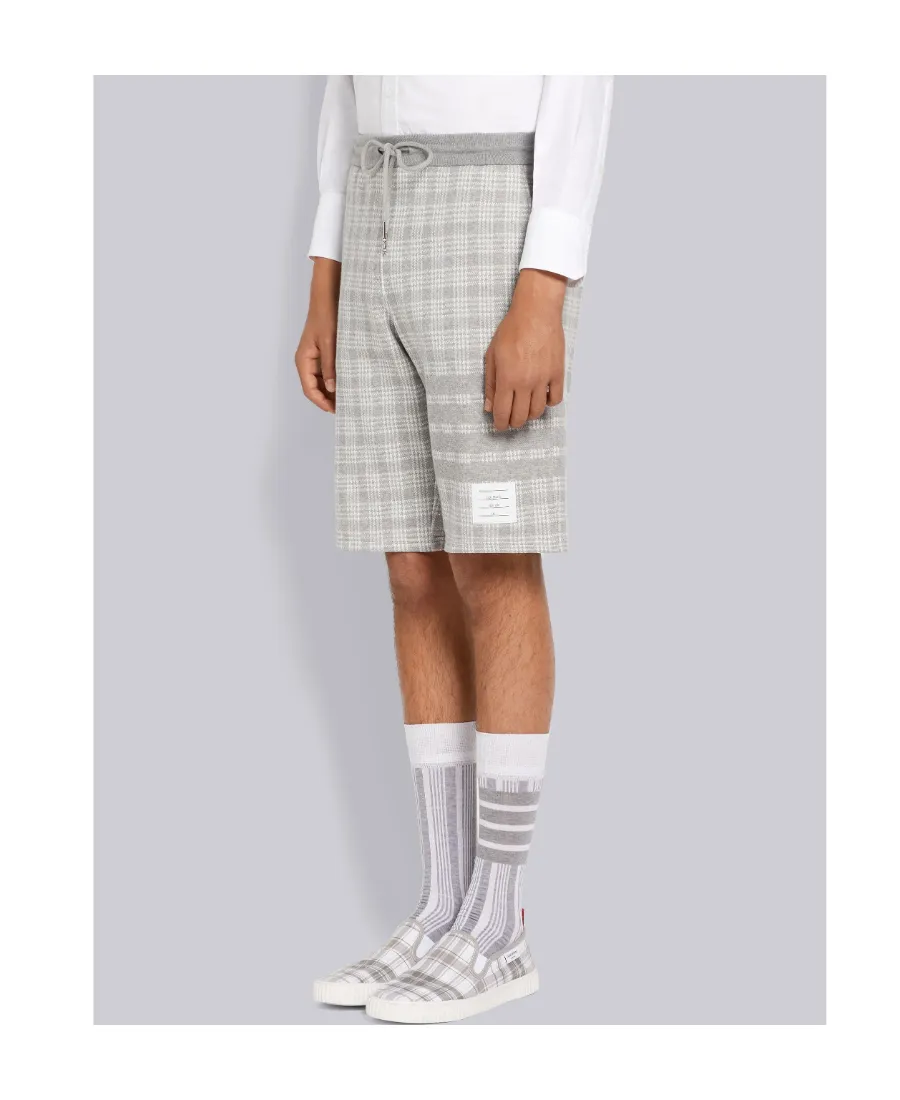 Thom Browne 4-Bar Striped Checked Shorts