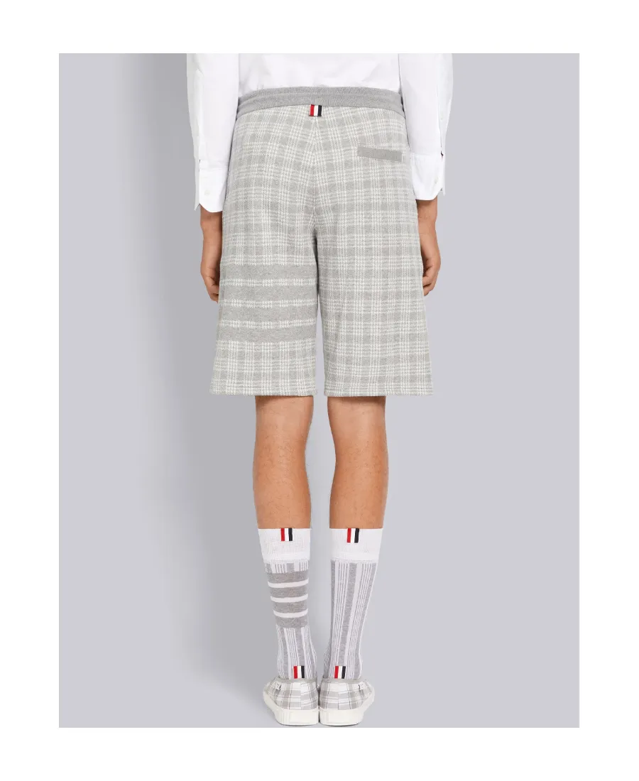 Thom Browne 4-Bar Striped Checked Shorts