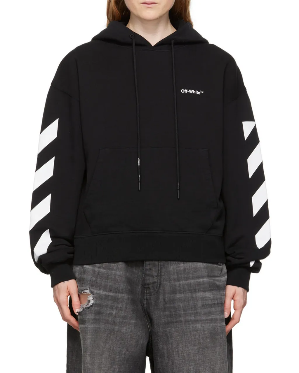 Off-White Diag Printed Drawstring Hoodie
