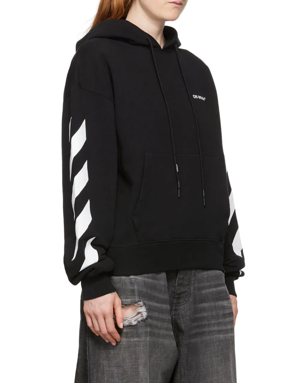 Off-White Diag Printed Drawstring Hoodie