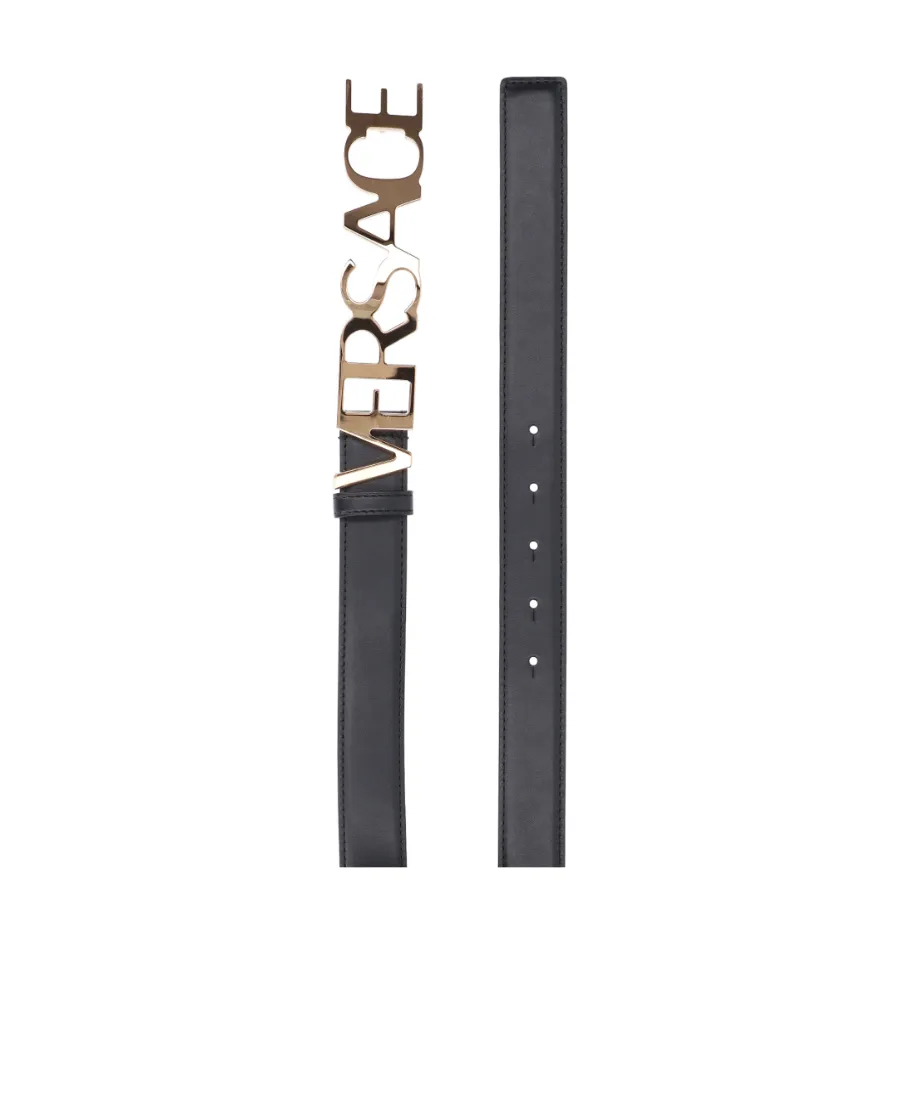 Versace Logo Lettering Buckle Belt
