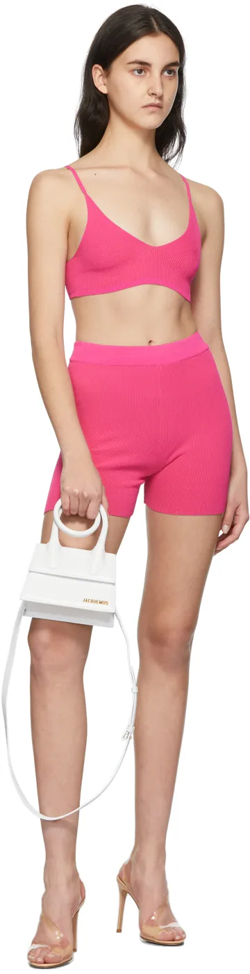 High-Rise Ribbed Knitted Shorts