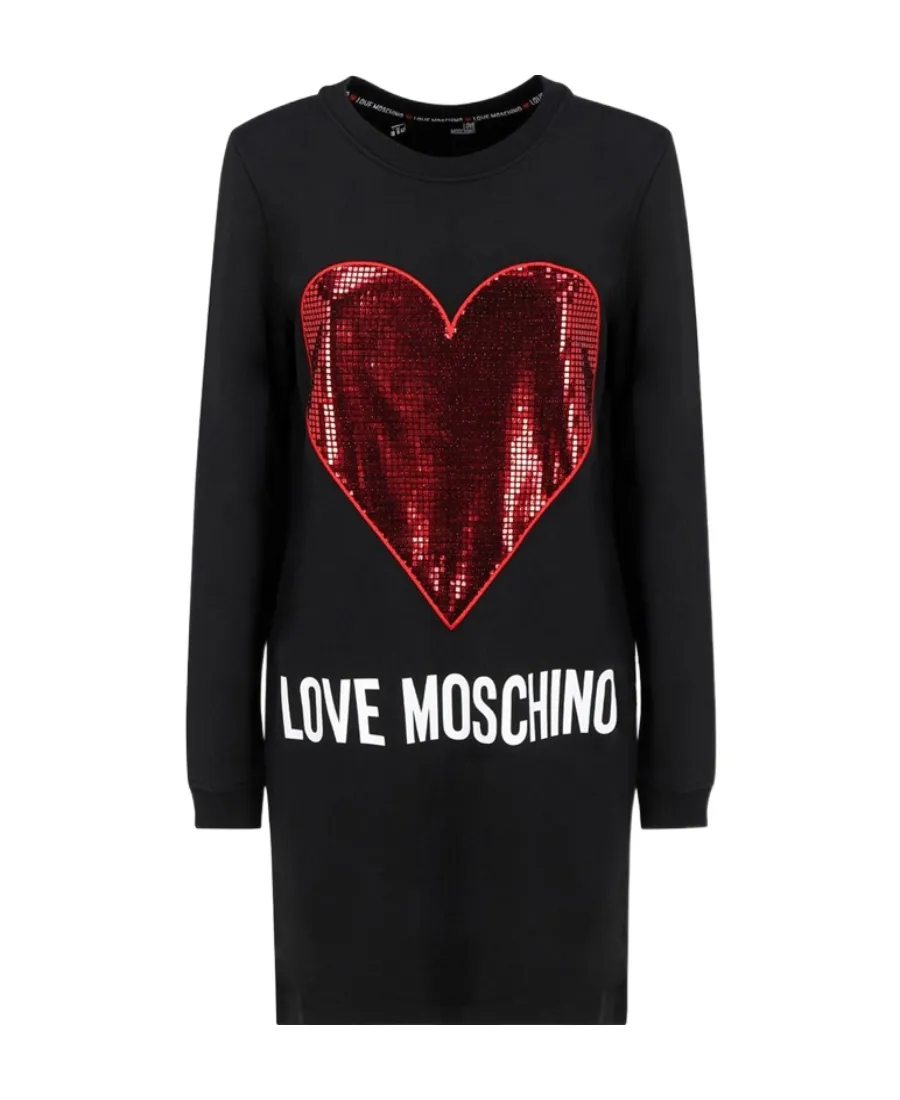 A Round-Necked Logo Dress