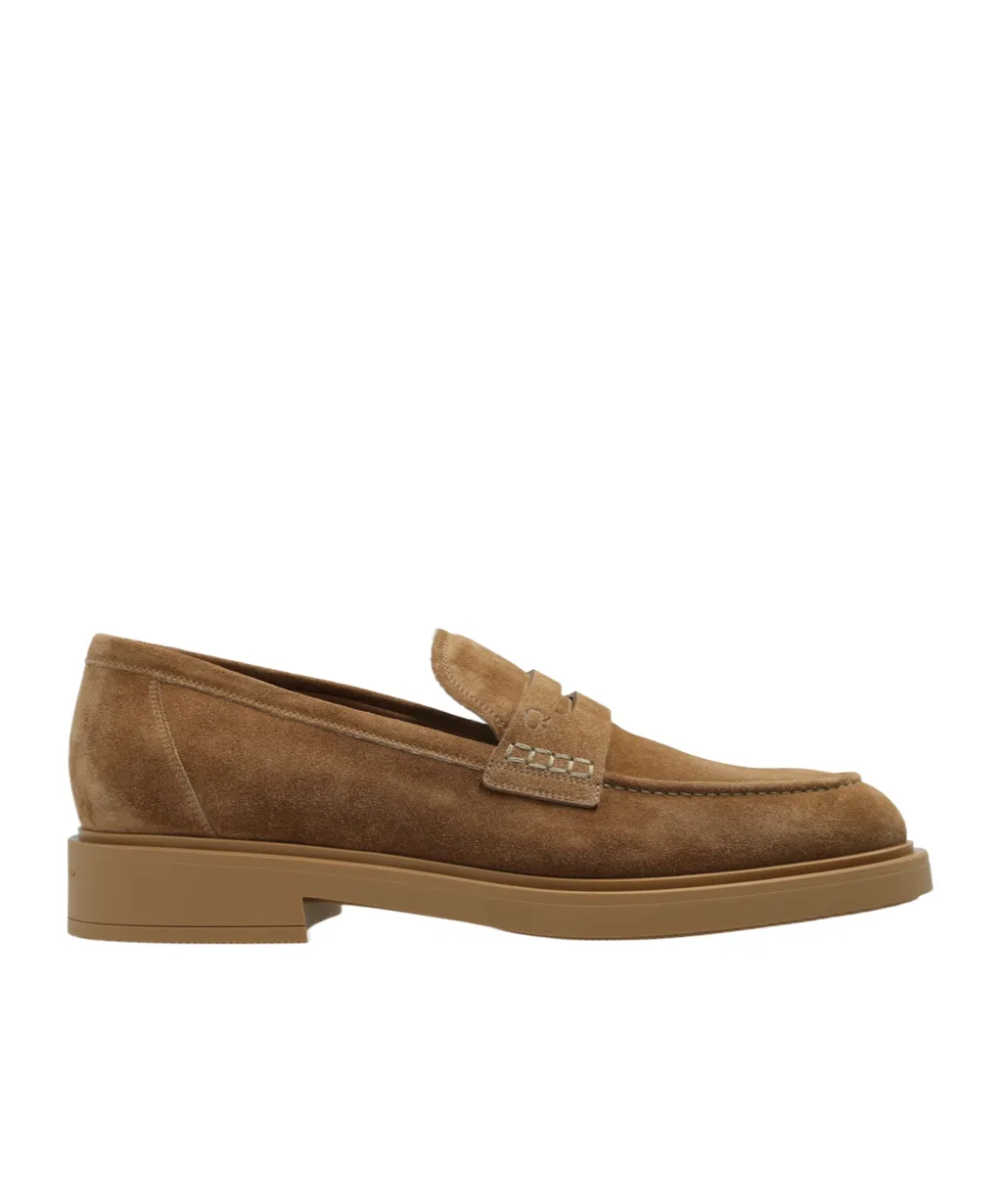 Gianvito Rossi Harris Round-Toe Loafers