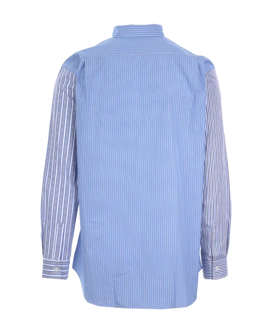 Patchwork Striped Poplin Shirt