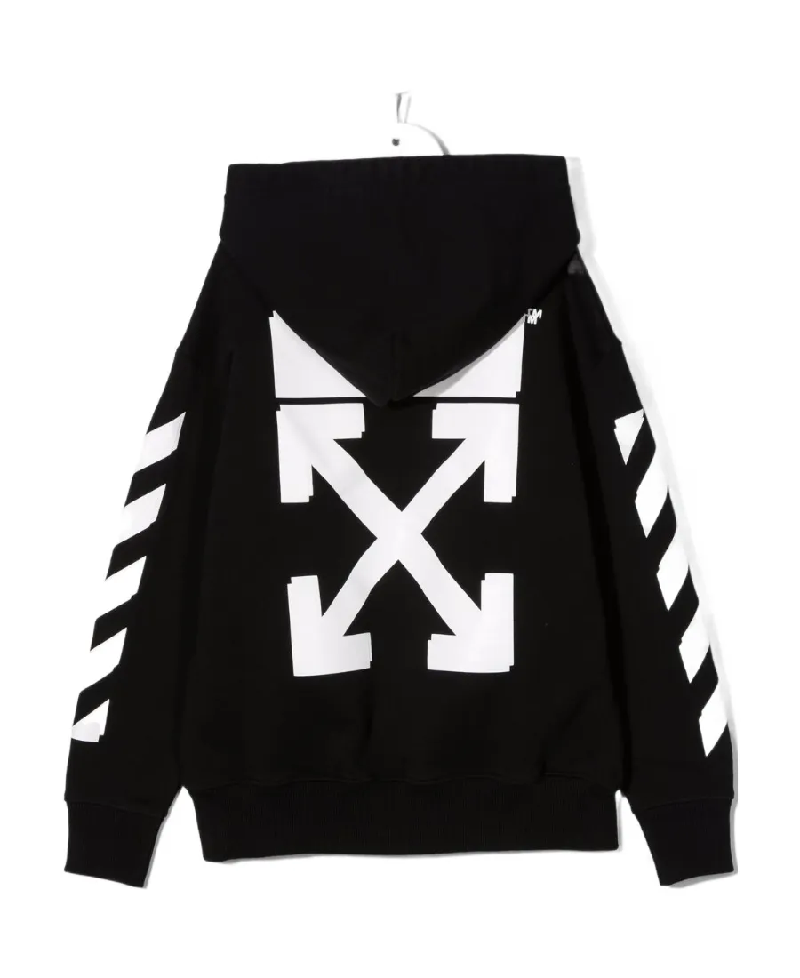 Off-White Kids Side Striped Printed Hoodie