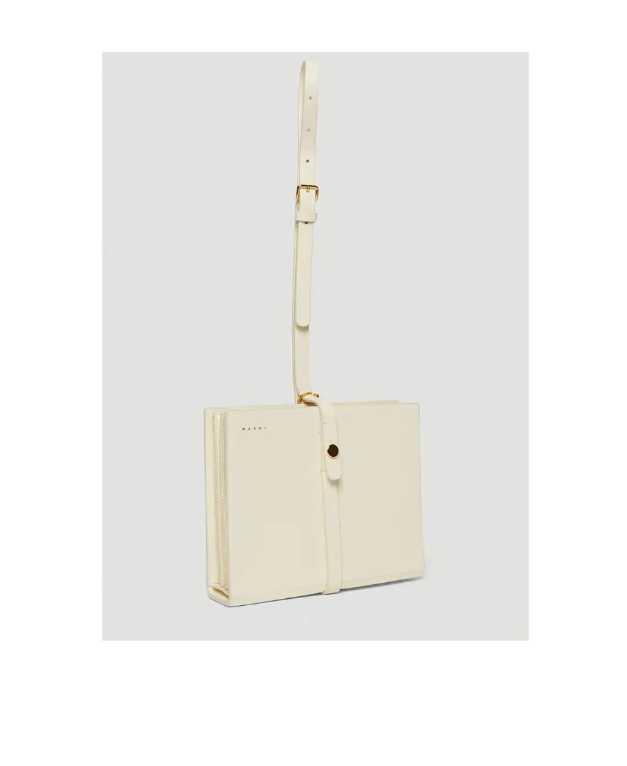 Calf Leather Strapped Clutch Bag