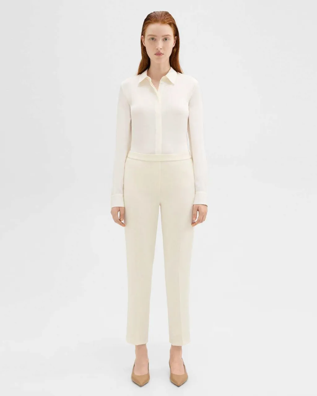 Theory Treeca Pull-On Tailored Pants