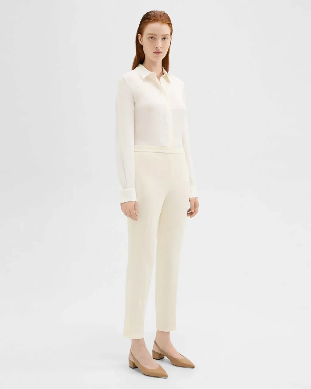 Theory Treeca Pull-On Tailored Pants