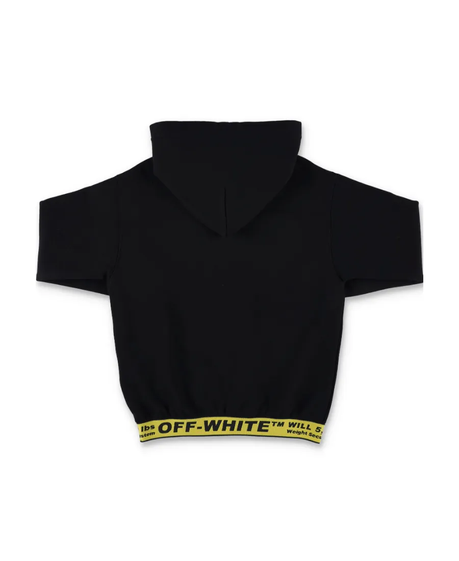 Off-White Kids Logo Embroidered Long Sleeved Hoodie